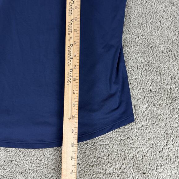 Adidas Polo Shirt Womens Large Navy Ultimate Heather UPF 50 Ritz Carlton - Picture 8 of 11